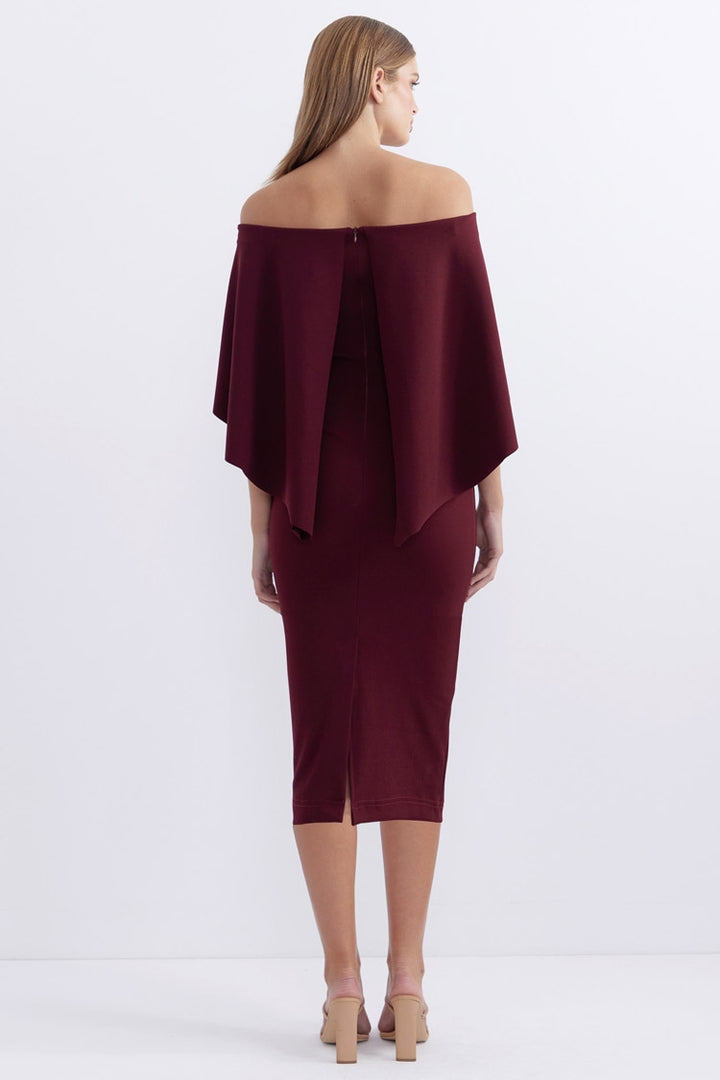 Composure Long Midi Dress in Wine