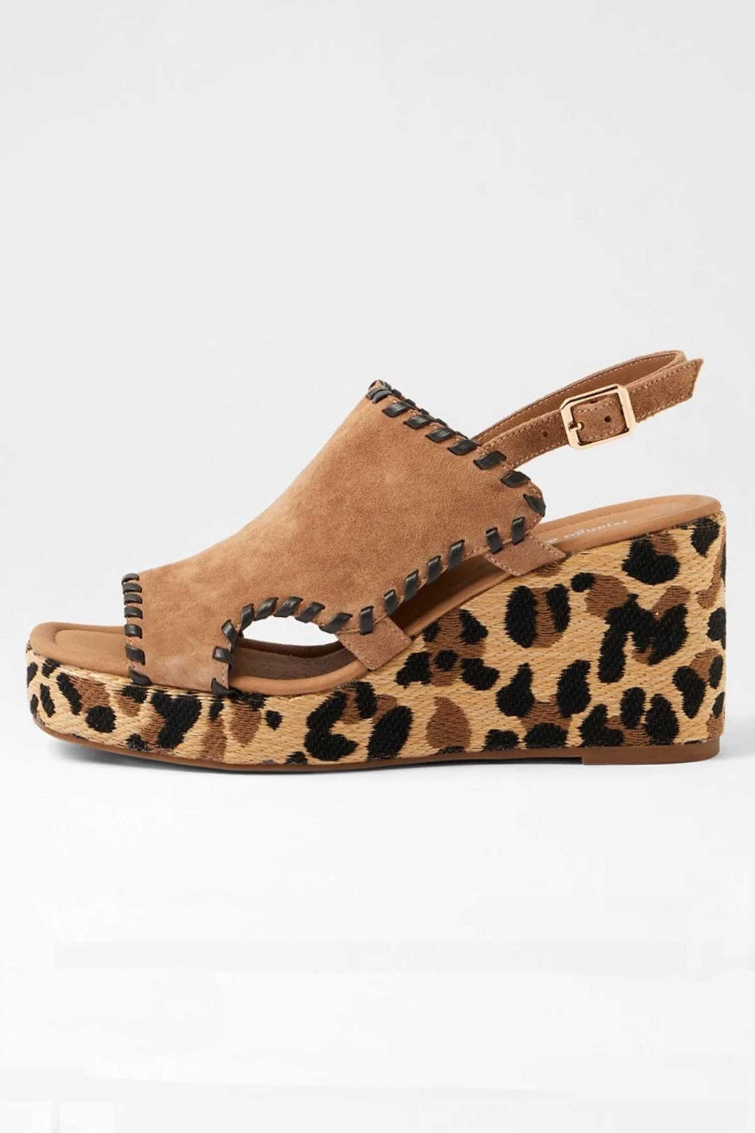 Conee Suede Wedge in Light Choc