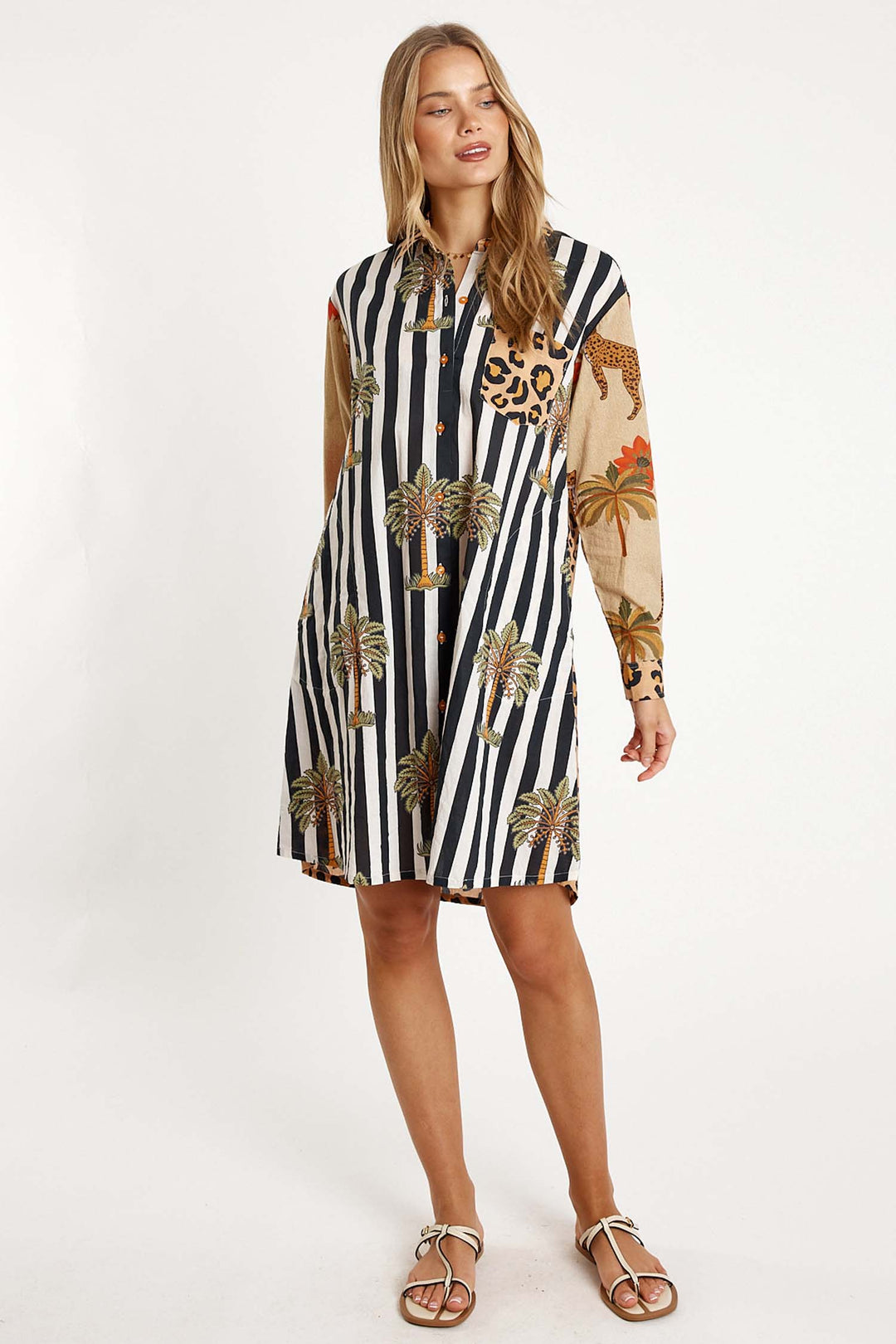 Congo Shirt Dress in Natural