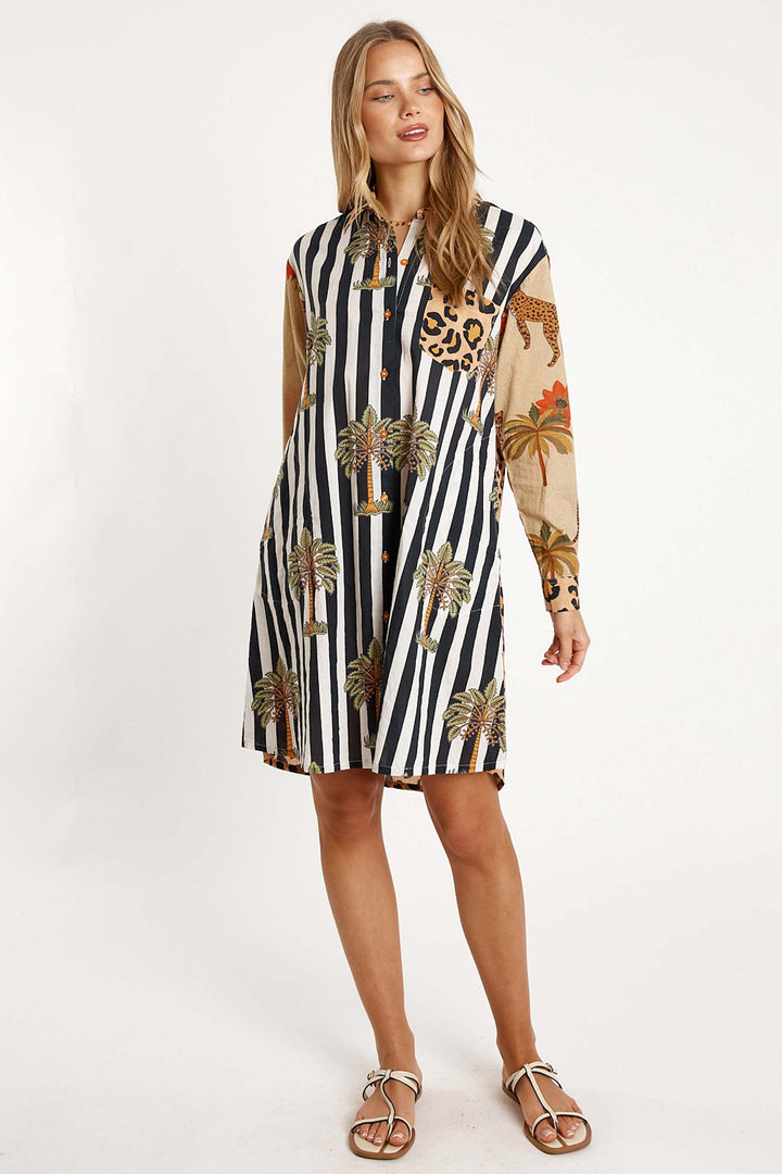Congo Shirt Dress in Natural