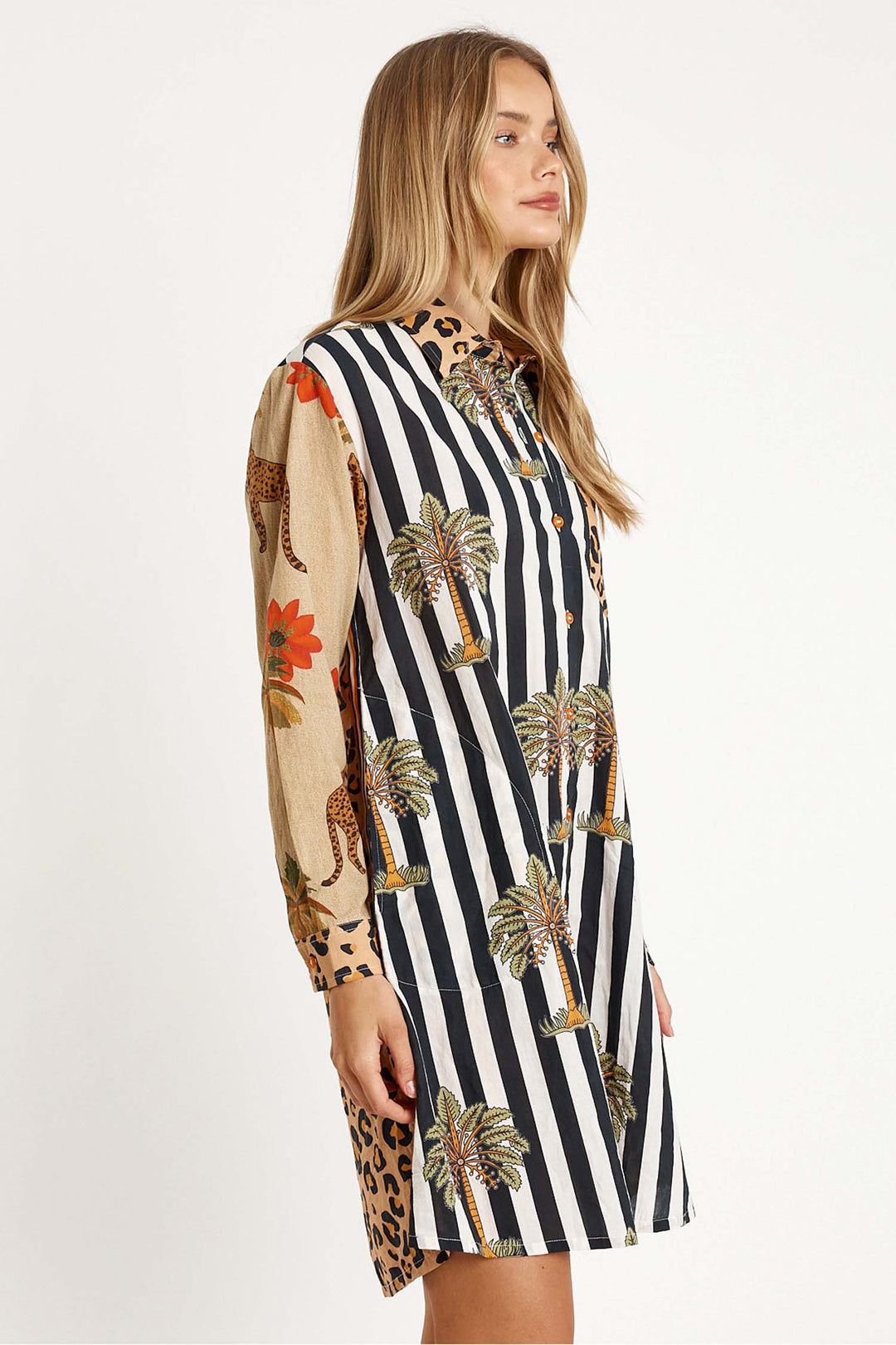 Congo Shirt Dress in Natural