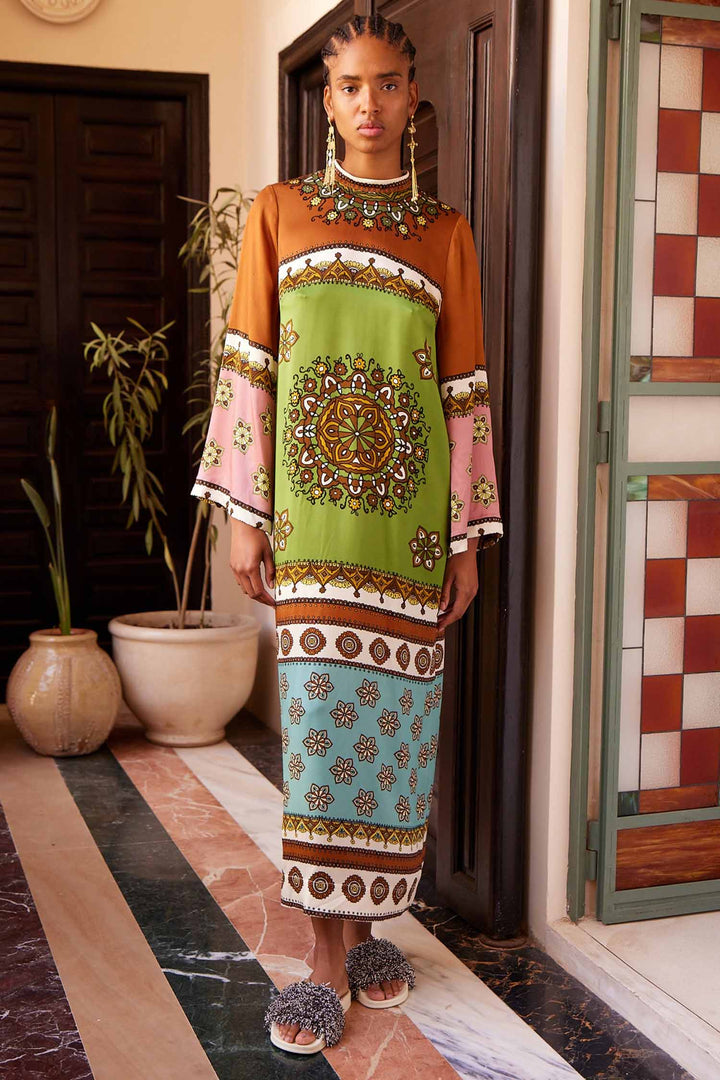 Contina Silk Midi Dress