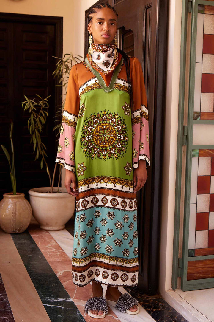 Contina Silk Midi Dress
