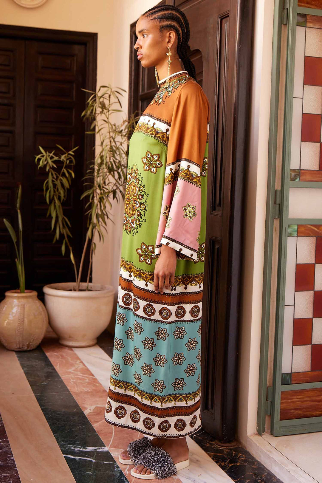 Contina Silk Midi Dress