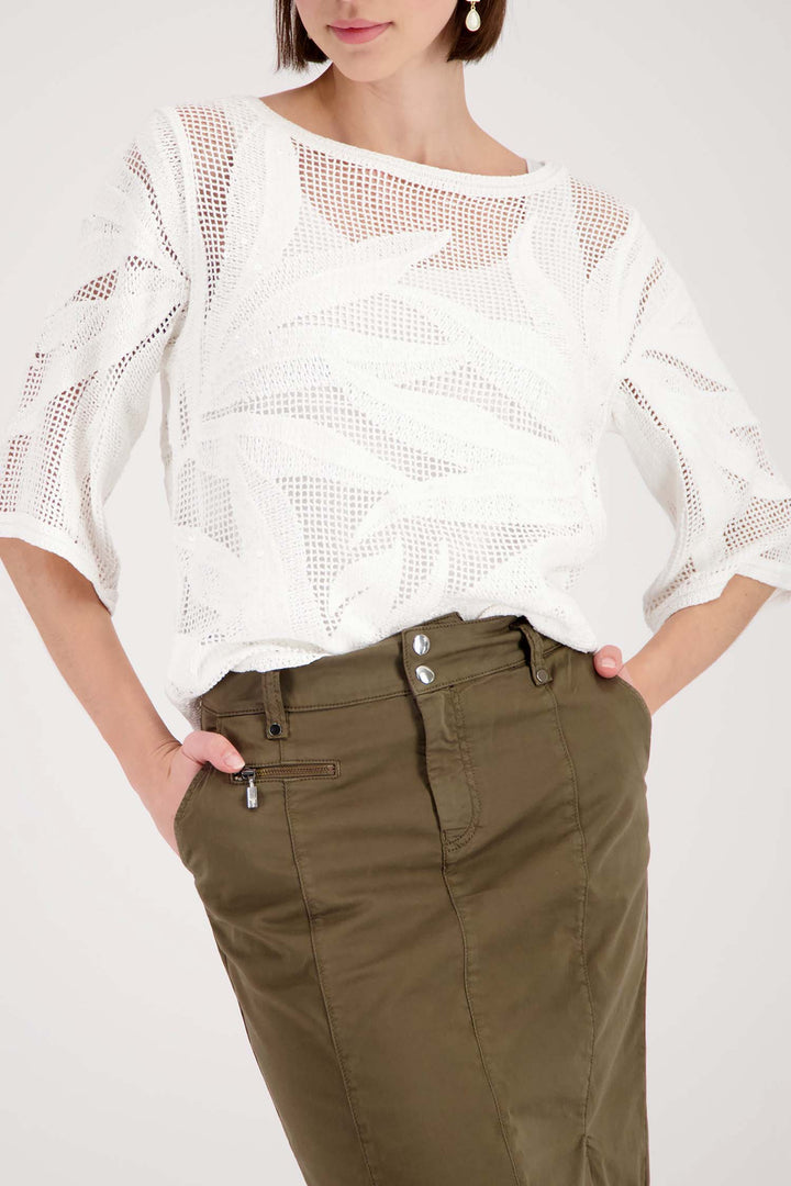 Cornelly Leaf Sweater in Cream