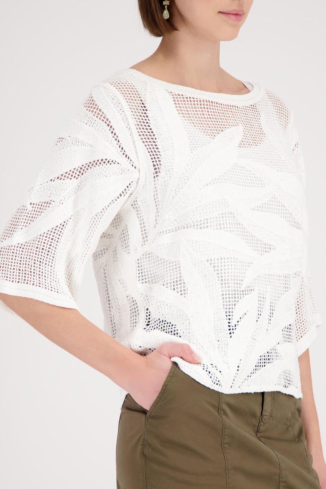 Cornelly Leaf Sweater in Cream