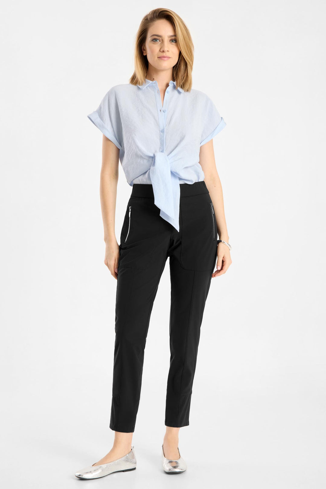 Corry Jersey Pant in Black