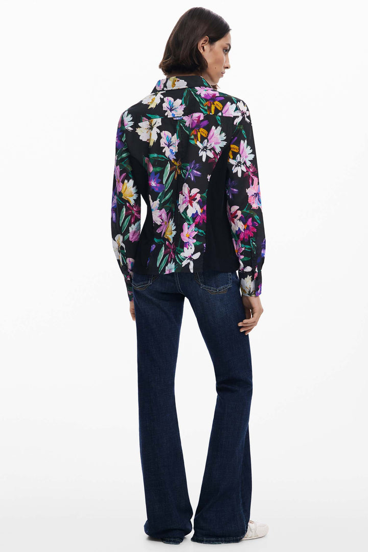 Costadillo Floral Shirt in Black