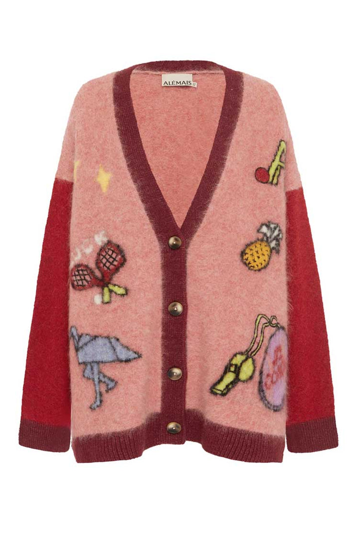 Court Cardigan in Pink