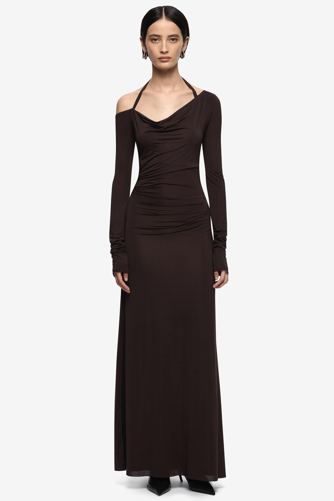 Court L/S Maxi Dress in Dark Chocolate