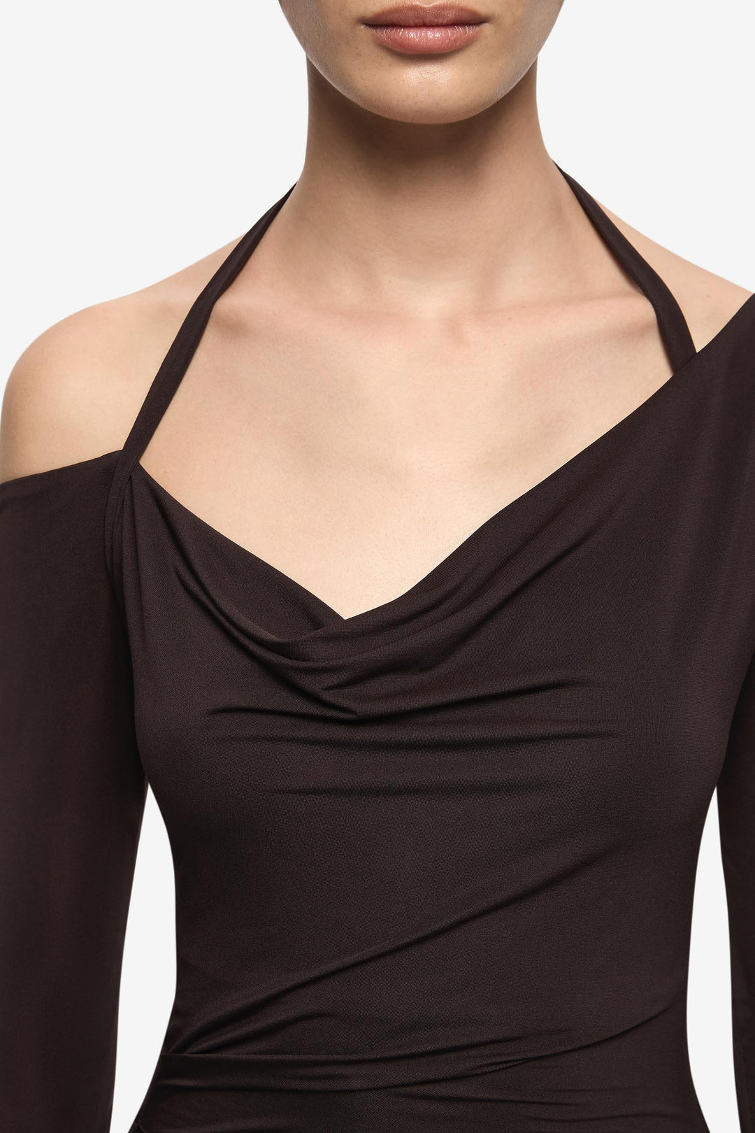 Court L/S Maxi Dress in Dark Chocolate