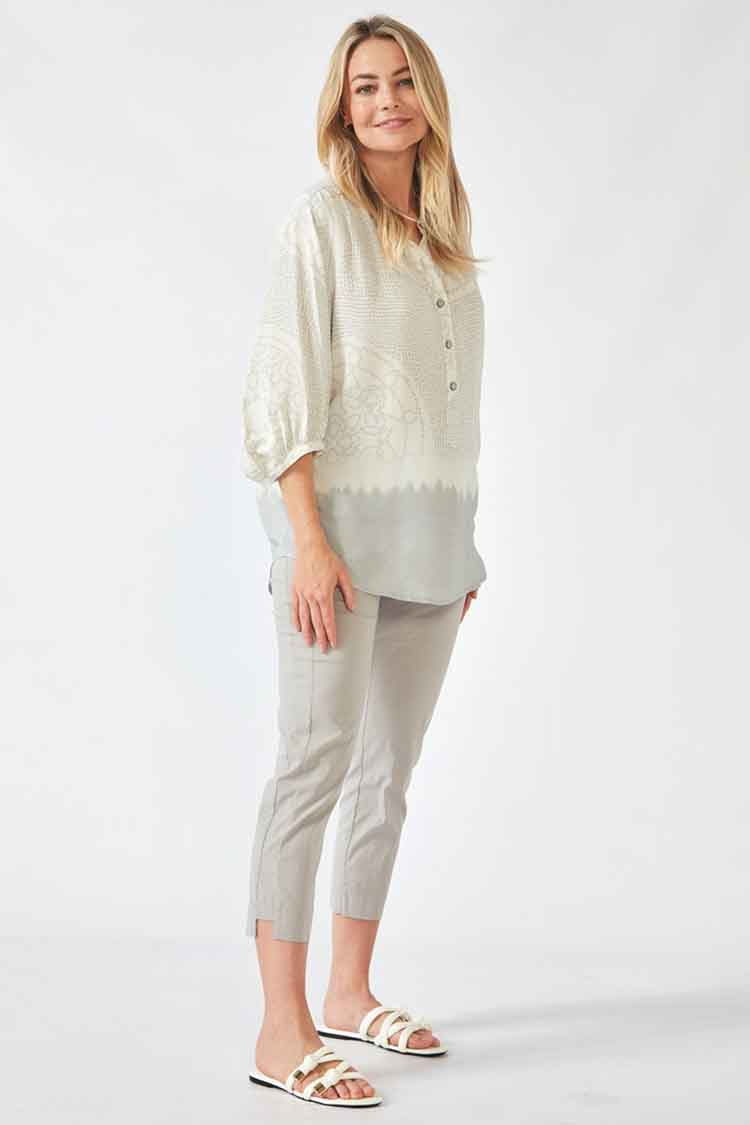 Coya Blouse in Pumice Print | FINAL SALE