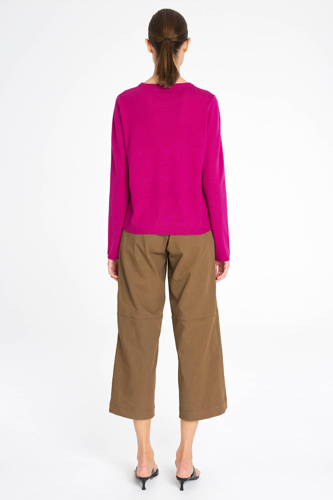 Crew Sweater in Berry