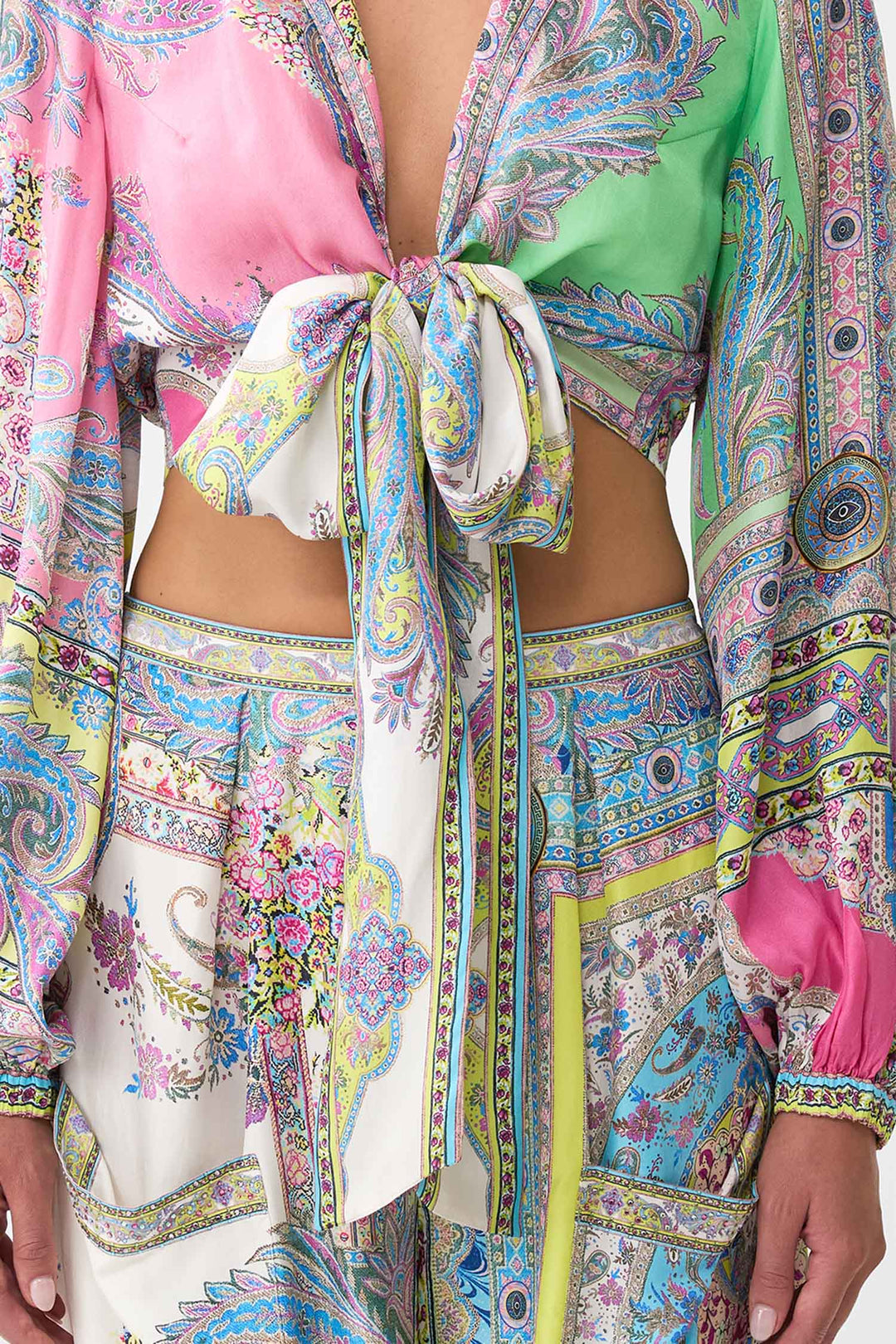 Cropped Wrap Shirt in Magic Carpet Ride