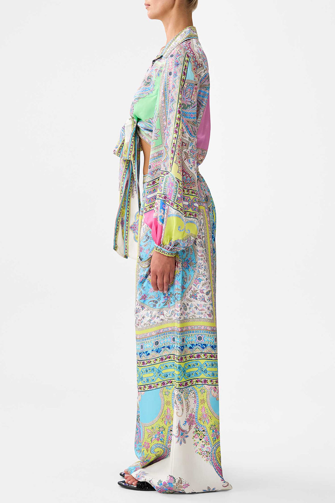 Cropped Wrap Shirt in Magic Carpet Ride