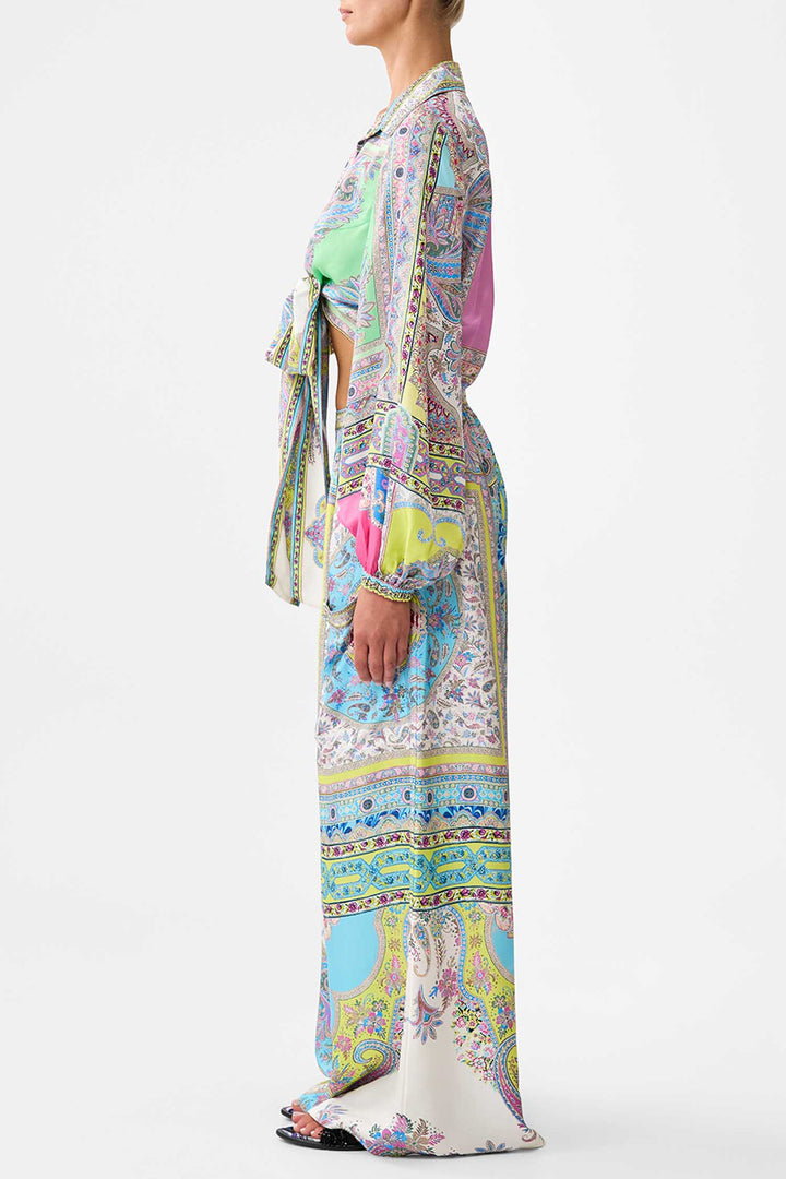 Cropped Wrap Shirt in Magic Carpet Ride