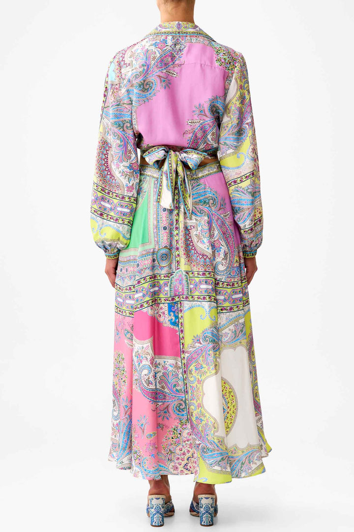 Cropped Wrap Shirt in Magic Carpet Ride