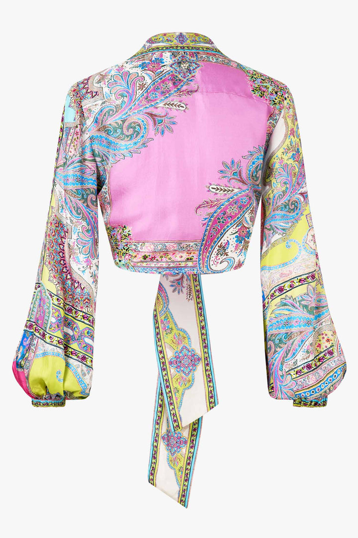Cropped Wrap Shirt in Magic Carpet Ride