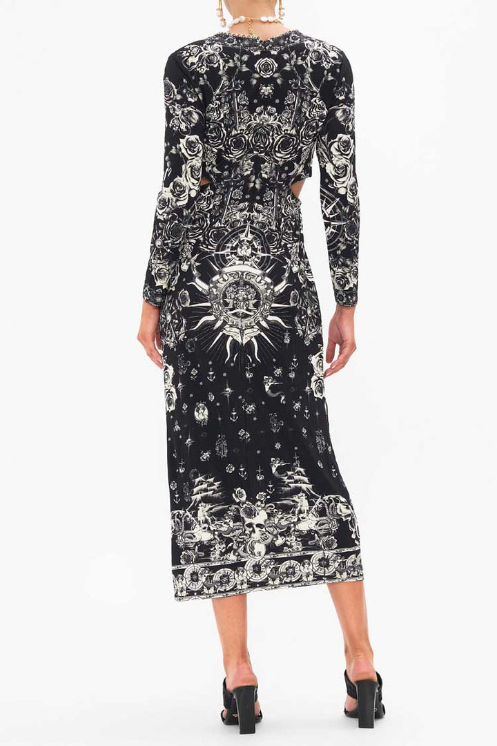 Cut Out Jersey Dress in Tales Of Tattoo | FINAL SALE