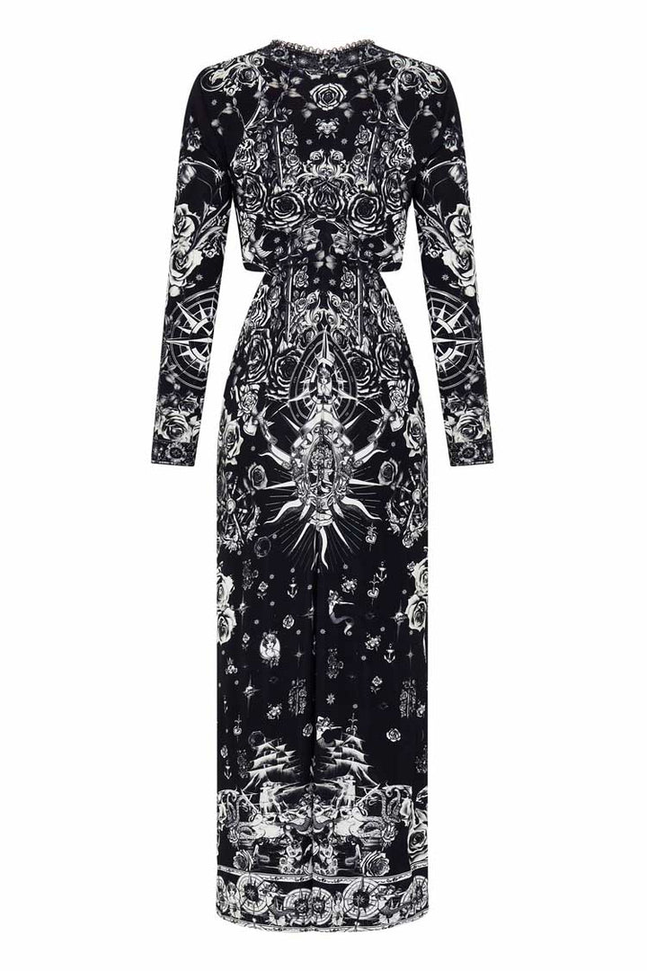 Cut Out Jersey Dress in Tales Of Tattoo | FINAL SALE