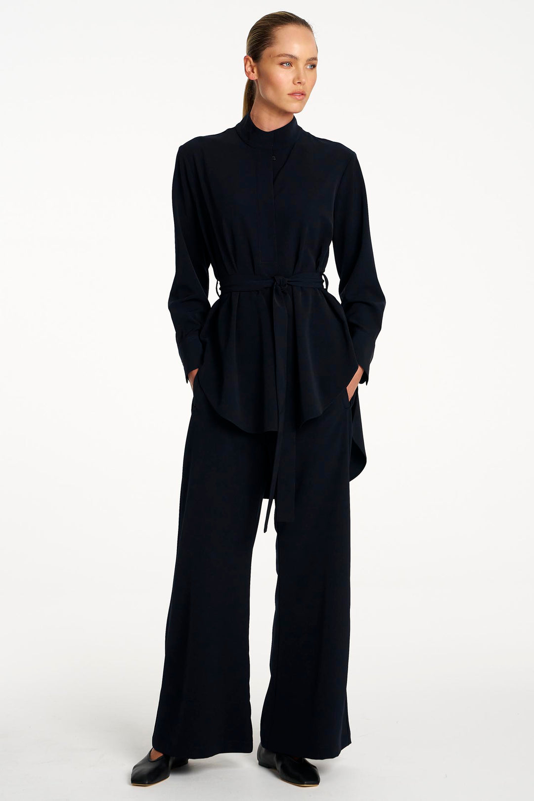 Cylinder Tunic in Navy