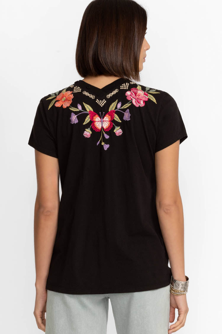 Dacie Button Neck Knit Tee