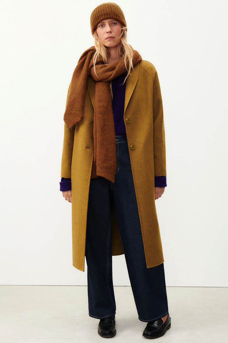 Dadoulove Long coat in Camel Melange