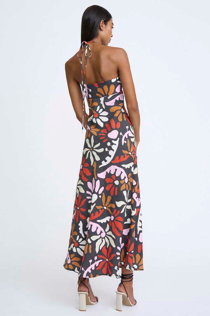 Dandy Breeze Gathered Halter Dress