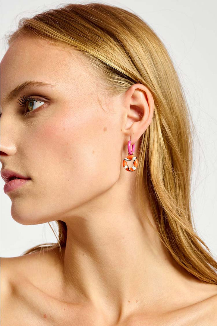 Dannic Hoop Earring - Fish & Lifebuoy
