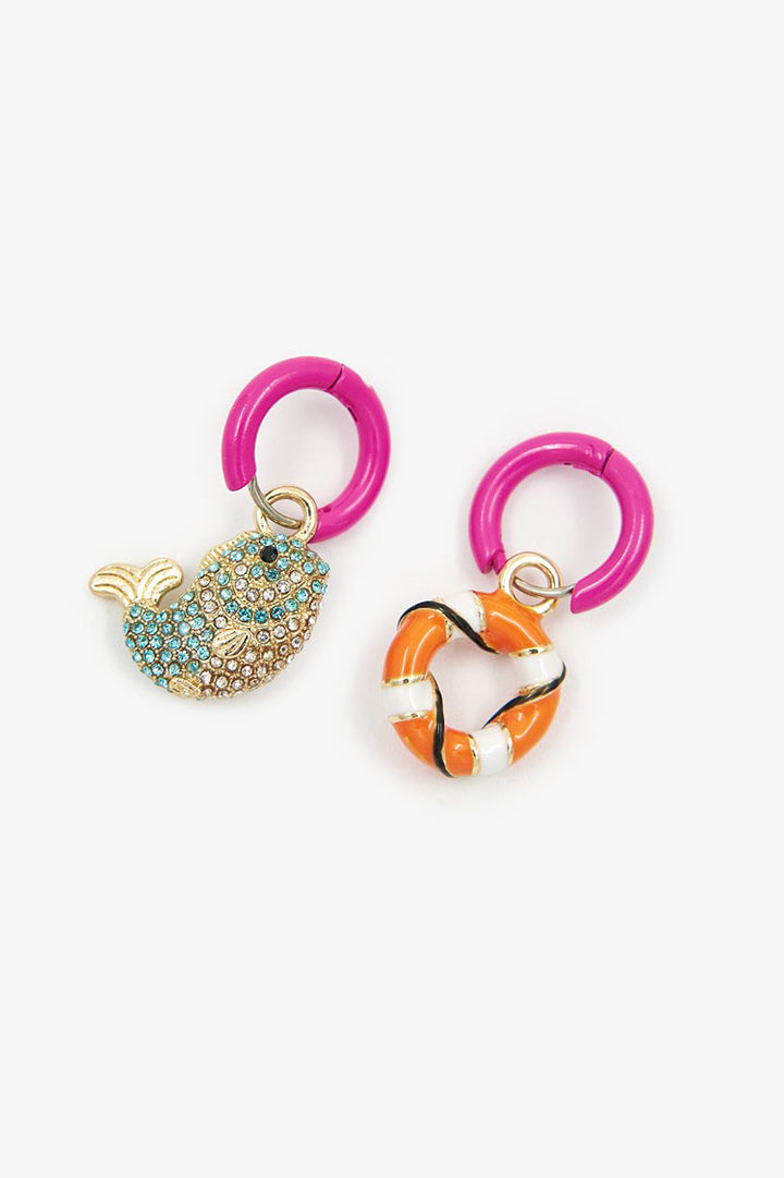 Dannic Hoop Earring - Fish & Lifebuoy