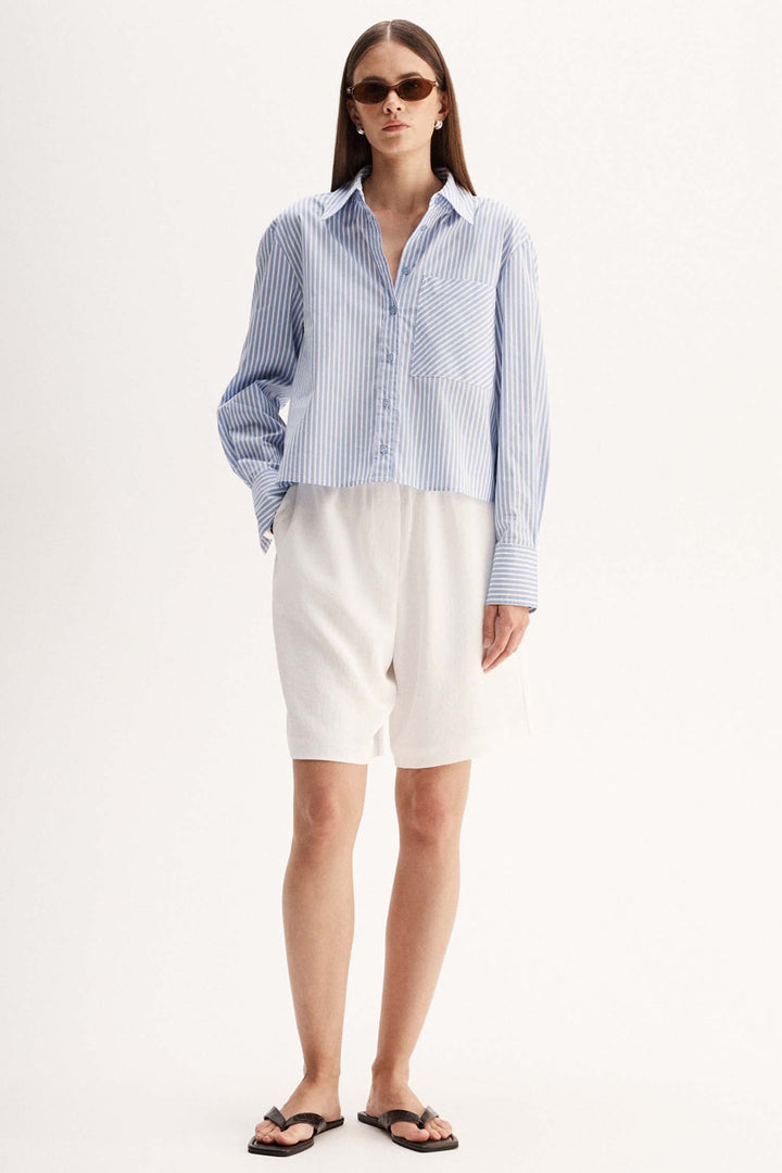 Dash Stripe Shirt in Blue Stripe