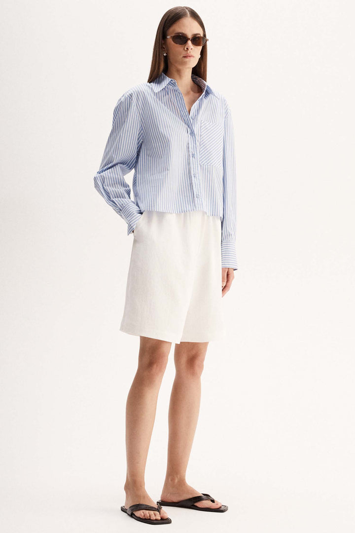 Dash Stripe Shirt in Blue Stripe