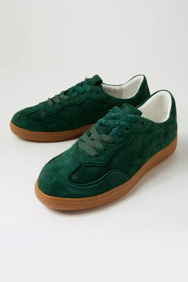 Deelara Suede Sneakers in Green