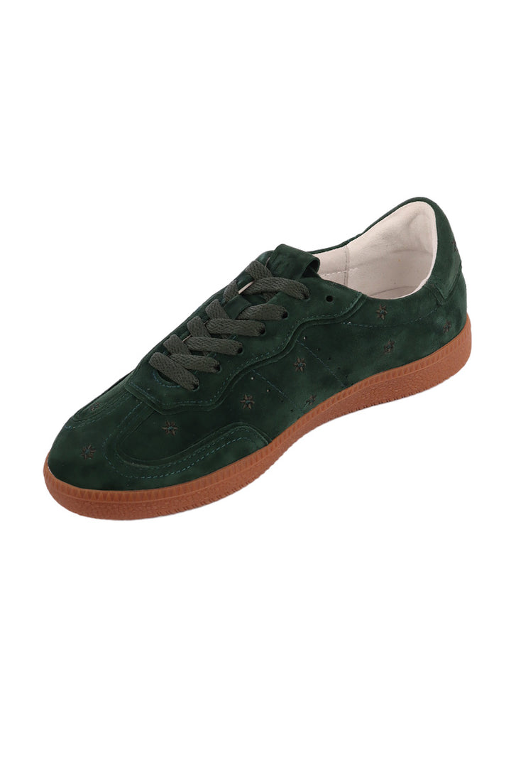 Deelara Suede Sneakers in Green