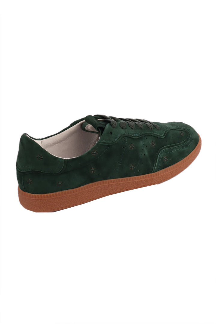 Deelara Suede Sneakers in Green