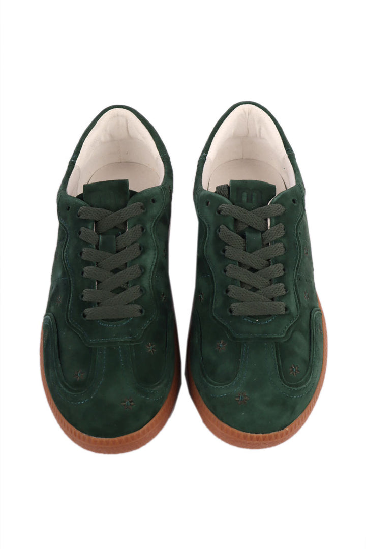 Deelara Suede Sneakers in Green