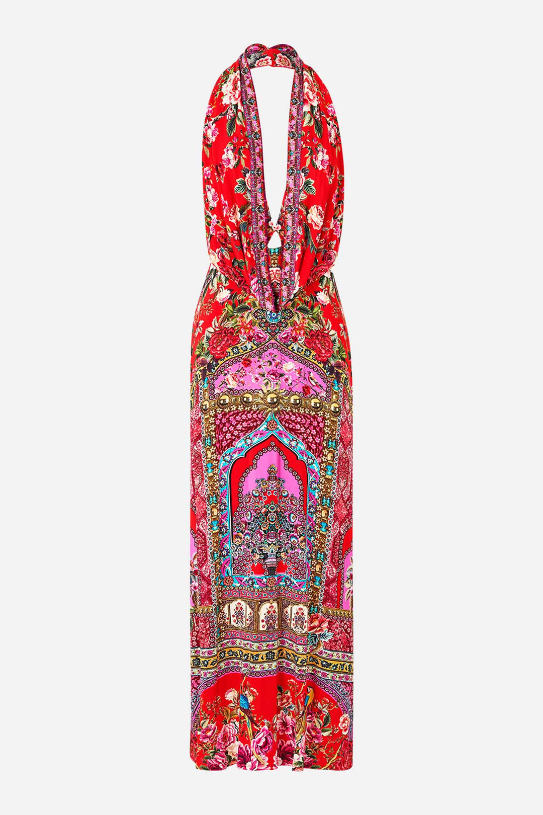 Deep Cow Plunge Dress in Heirloom Empire