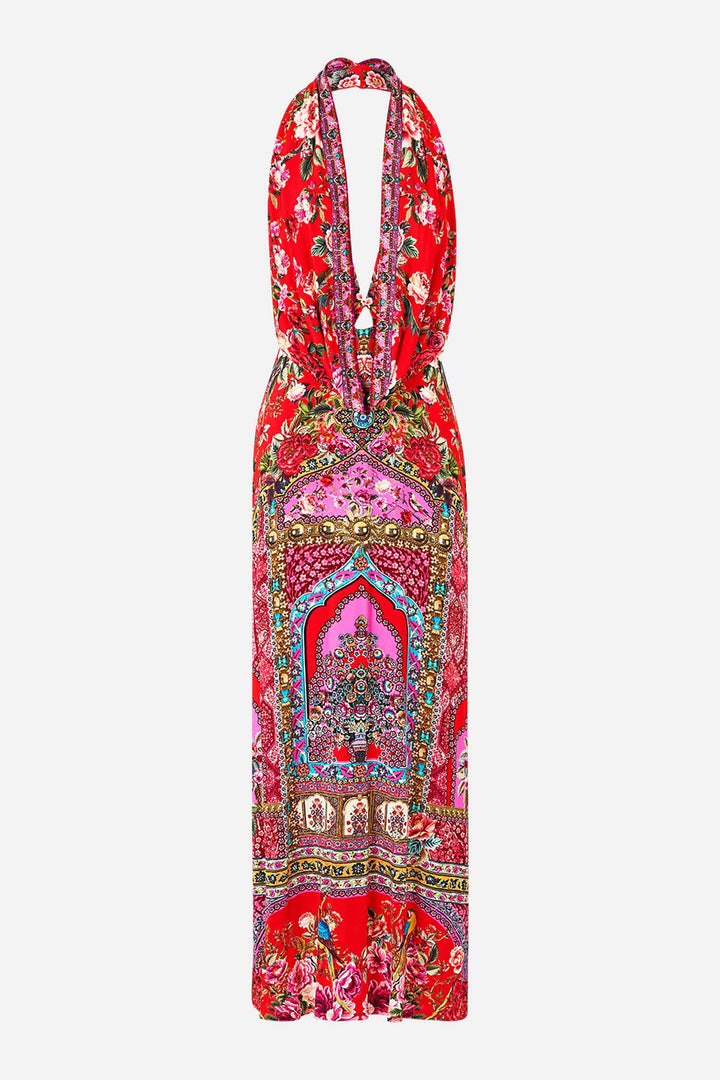 Deep Cow Plunge Dress in Heirloom Empire