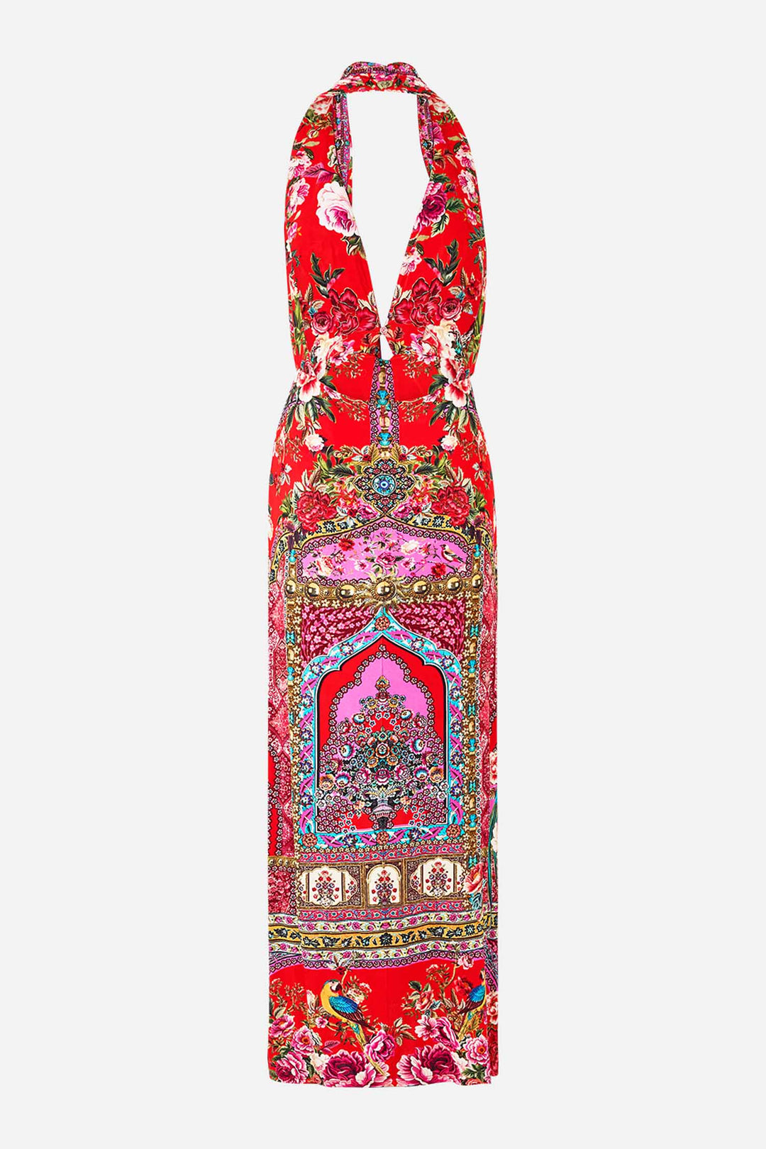 Deep Cow Plunge Dress in Heirloom Empire