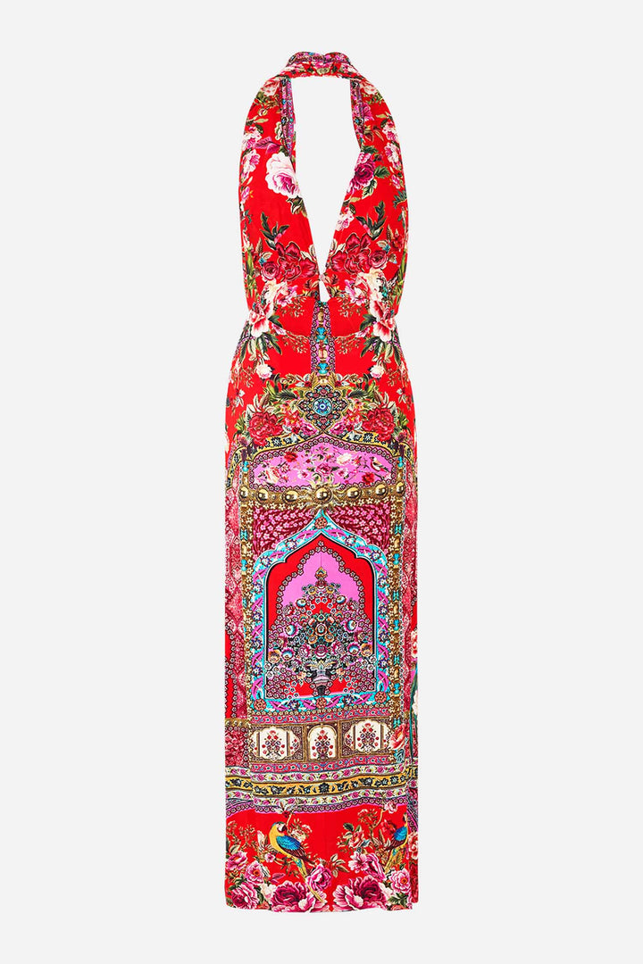 Deep Cow Plunge Dress in Heirloom Empire
