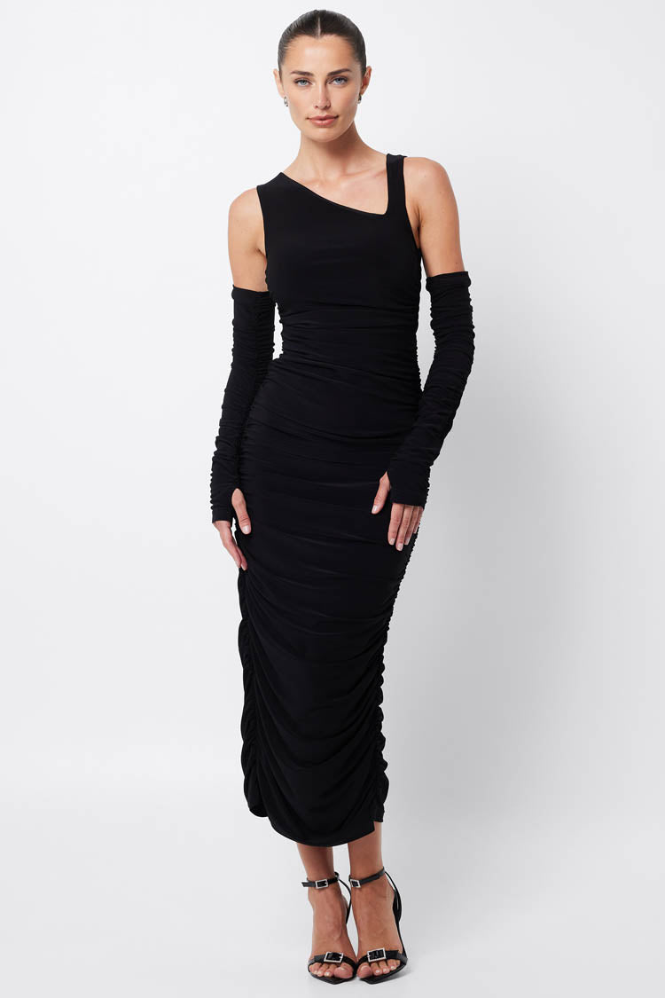 Defy Midi Dress in Black | FINAL SALE