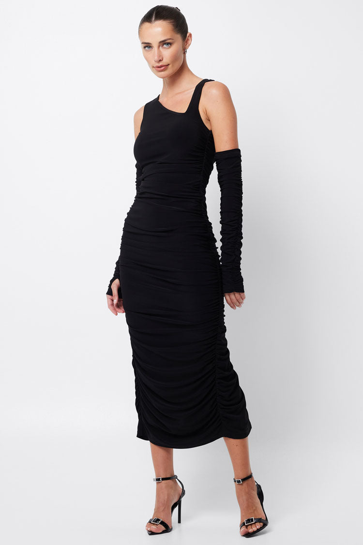 Defy Midi Dress in Black | FINAL SALE