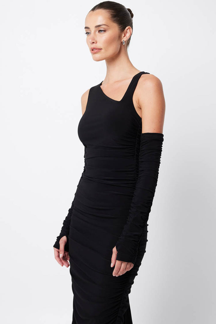 Defy Midi Dress in Black | FINAL SALE