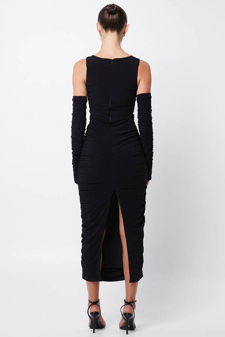 Defy Midi Dress in Black | FINAL SALE