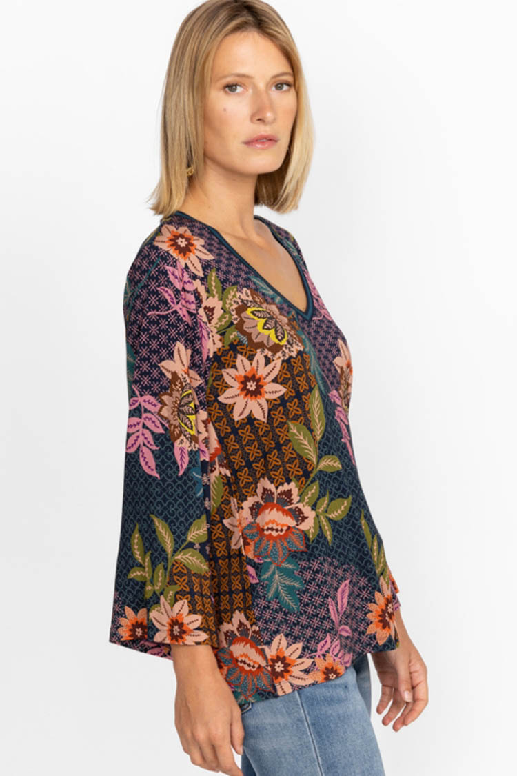 Delfino V-neck Kimono Sleeve Tee