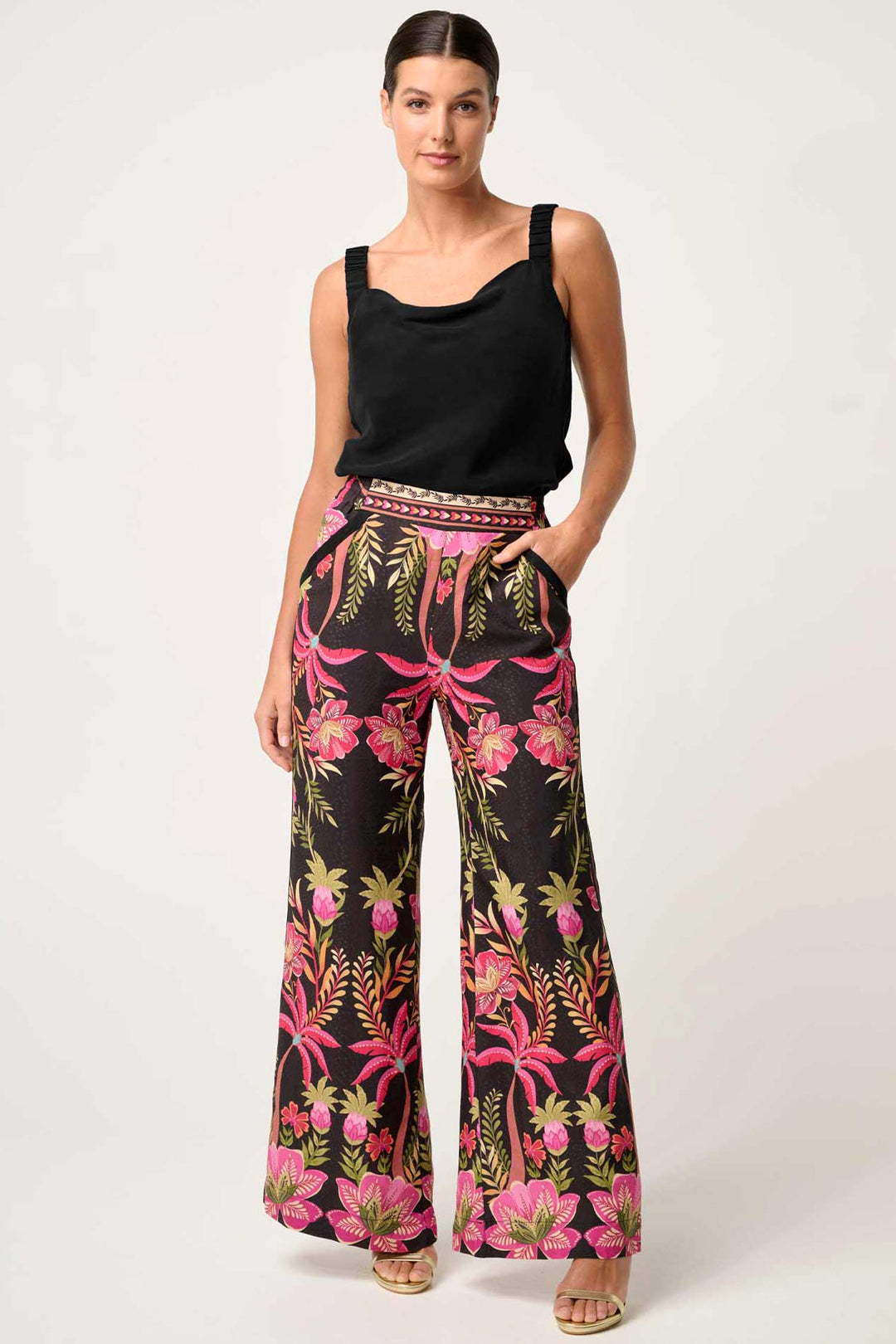 Delray Reversible Cupro Cami in Black