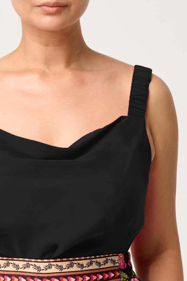 Delray Reversible Cupro Cami in Black