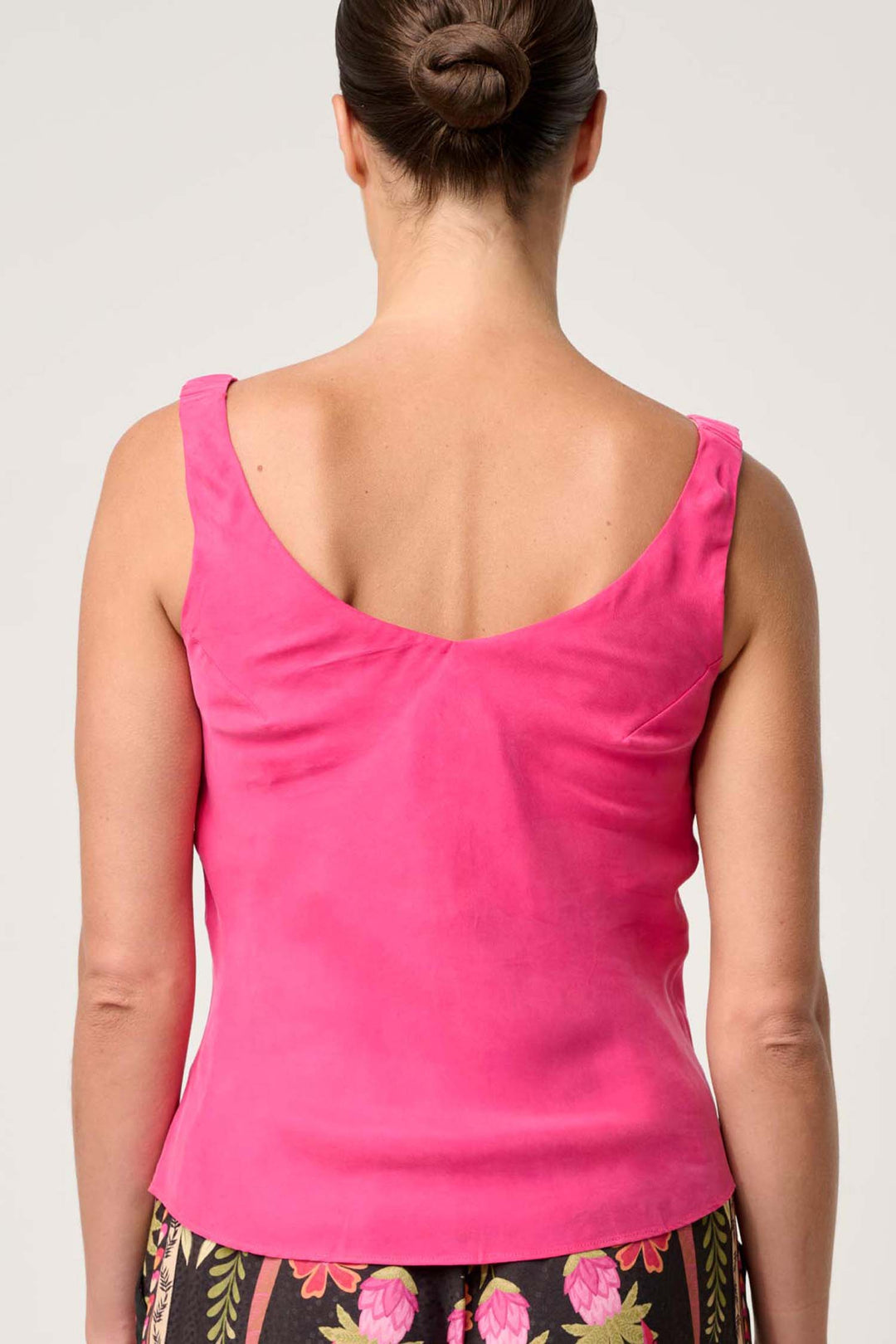 Delray Reversible Cupro Cami in Celosia Pink