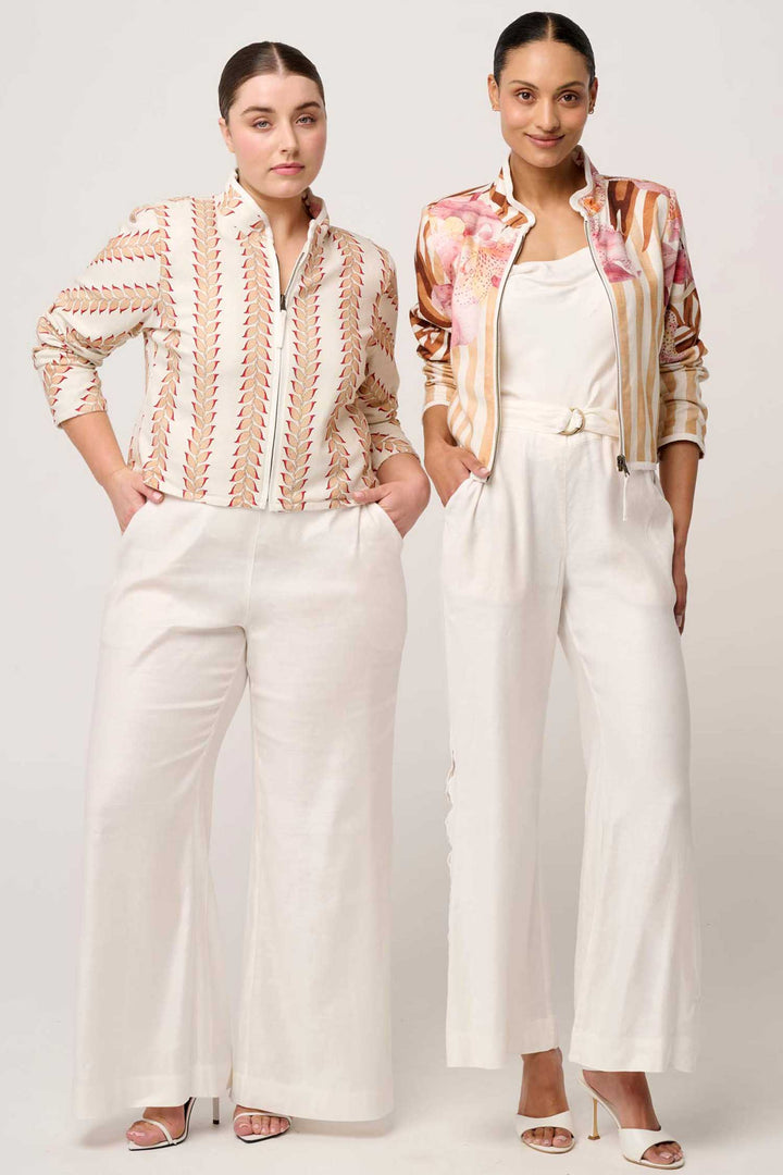 Delray Reversible Printed Jacket in Golden Promenade/ Gilded Frond