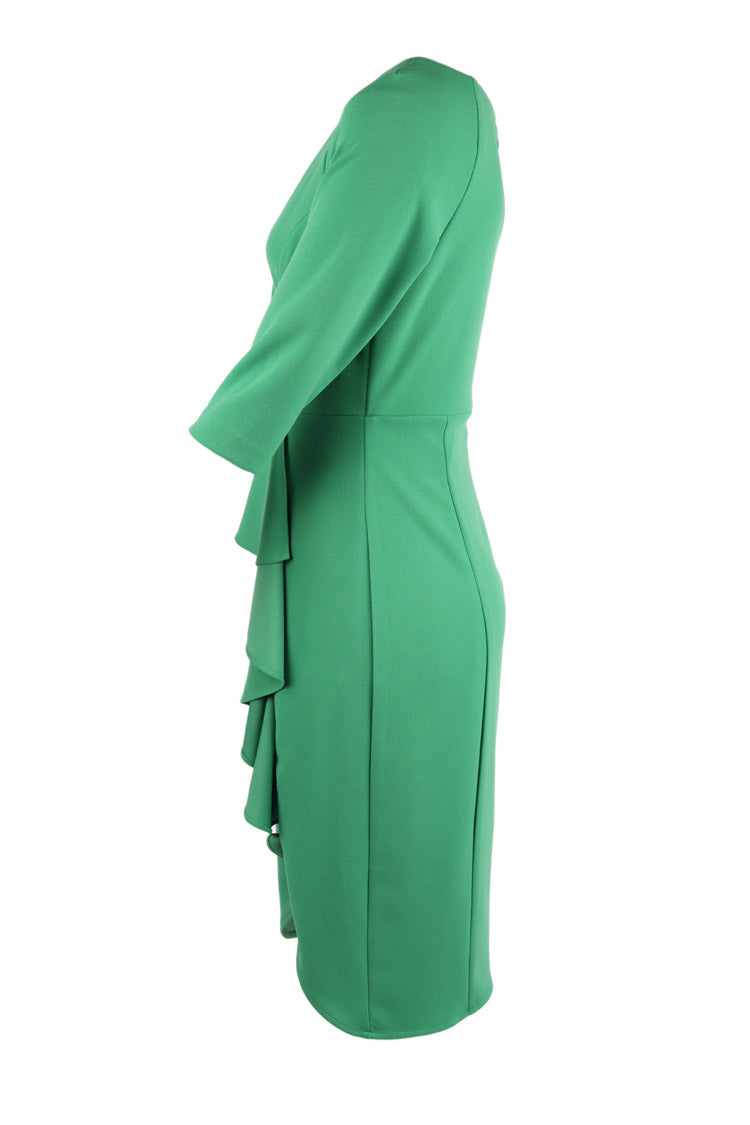 Demi 3/4 Sleeved Dress in Green